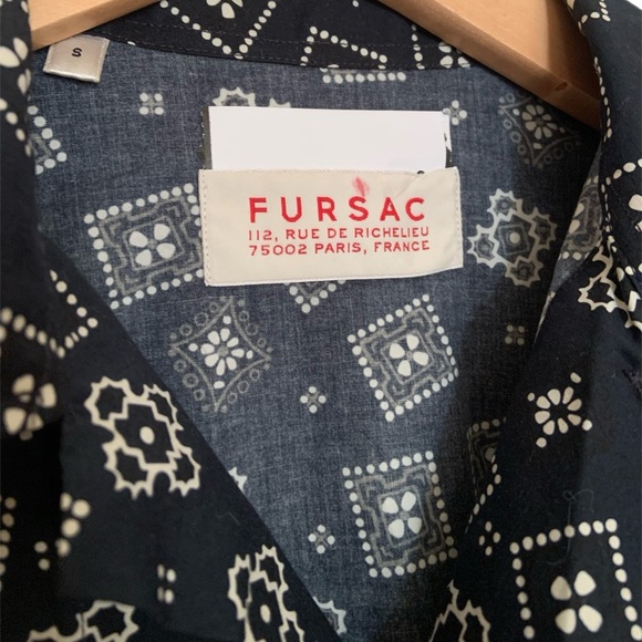 Fursac Printed Long Sleeve Dress Shirt Men’s Size Small - Picture 5 of 5